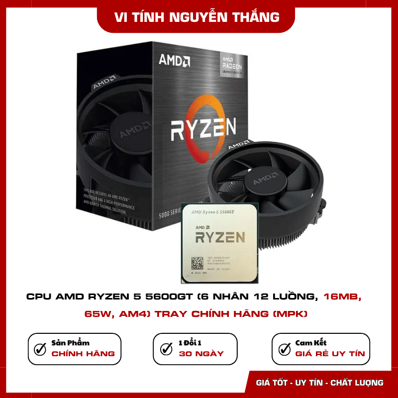 CPU AMD Ryzen 5 5600GT cho cấu hình PC học tập và văn phòng