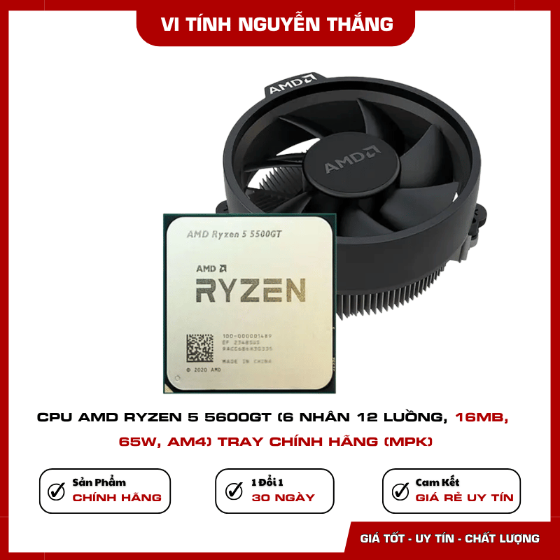 Hiệu năng CPU AMD Ryzen 5 5600GT xung boost 4.6GHz