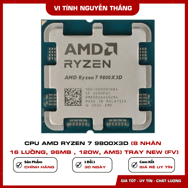 AMD Ryzen 7 9800X3D với 3D V-Cache thế hệ thứ hai