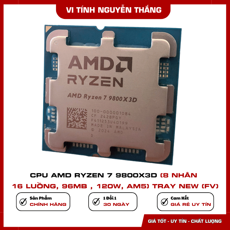 Ryzen 7 9800X3D hỗ trợ ép xung và AMD EXPO
