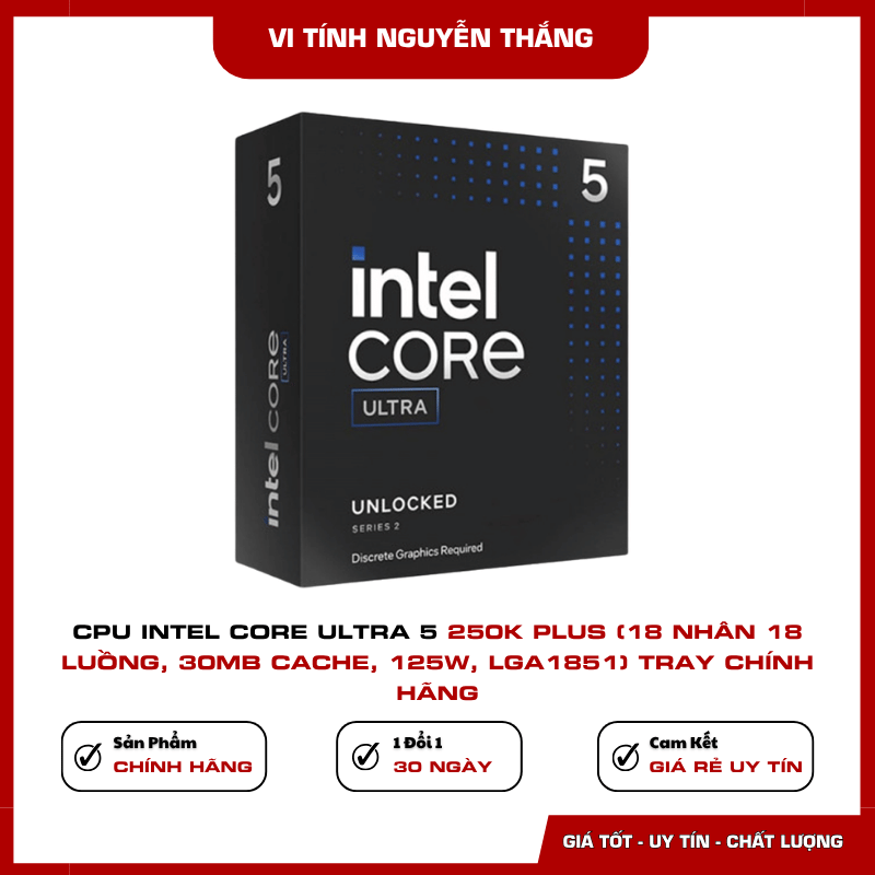 Intel Core Ultra 5 250K Plus hỗ trợ RAM DDR5 7200