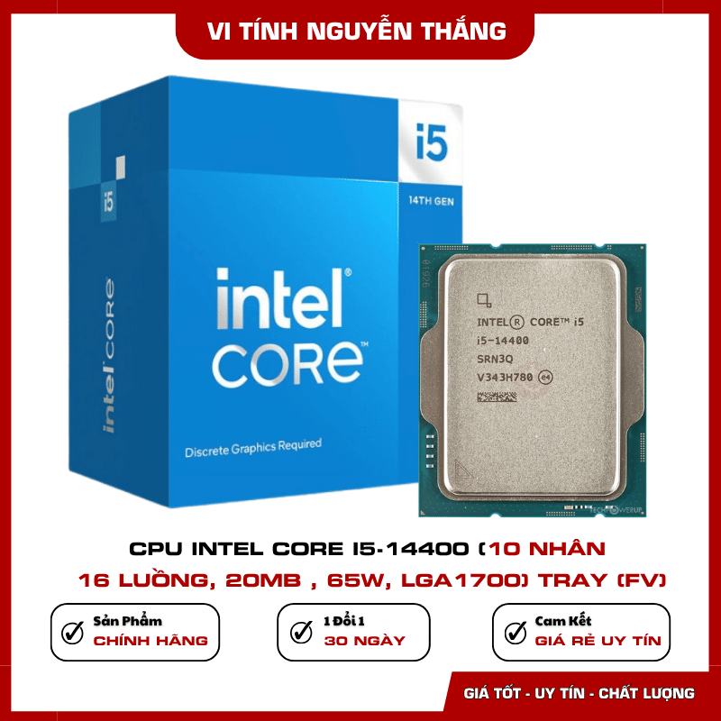 Hiệu năng CPU Intel Core i5-14400 xung tối đa 4.7GHz