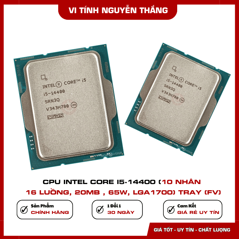 CPU Intel Core i5-14400 phiên bản Tray FV