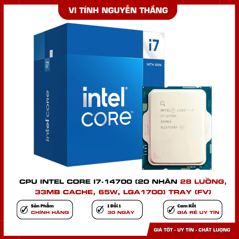 Intel Core i7-14700 hỗ trợ mainboard LGA1700 và RAM DDR5 DDR4