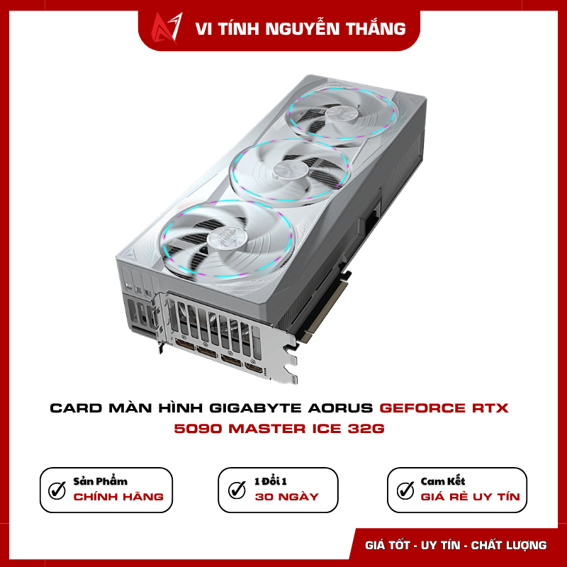 Tản nhiệt WINDFORCE trên Gigabyte AORUS RTX 5090 MASTER ICE