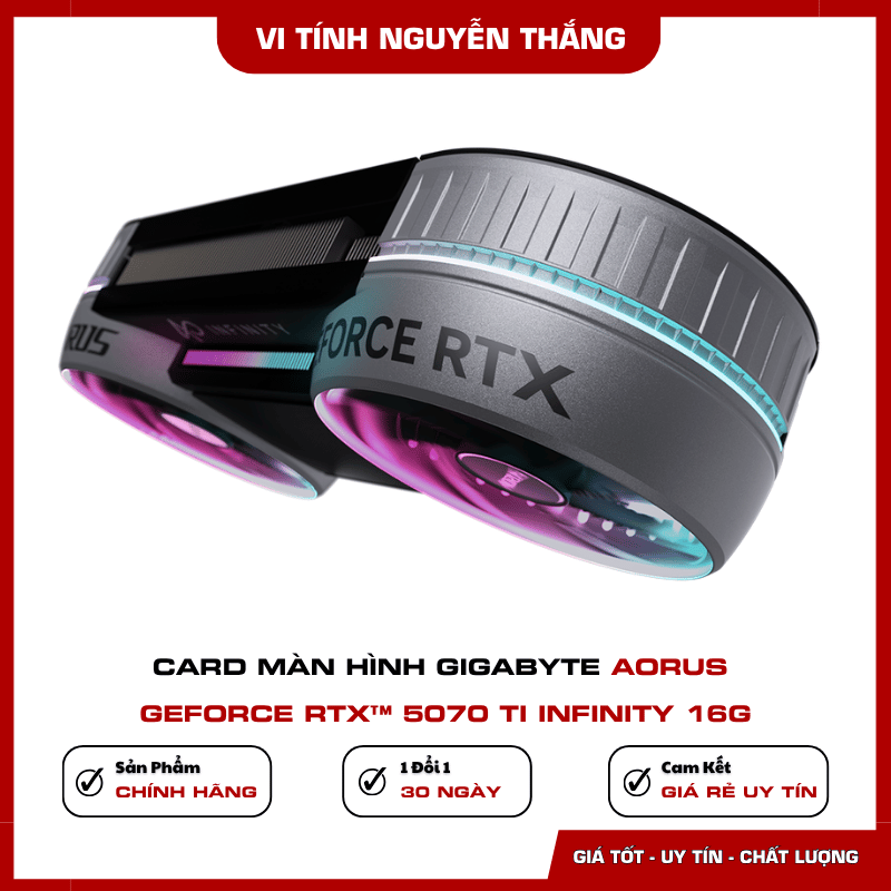 Hệ thống tản nhiệt WINDFORCE Hyperburst trên RTX 5070 Ti INFINITY