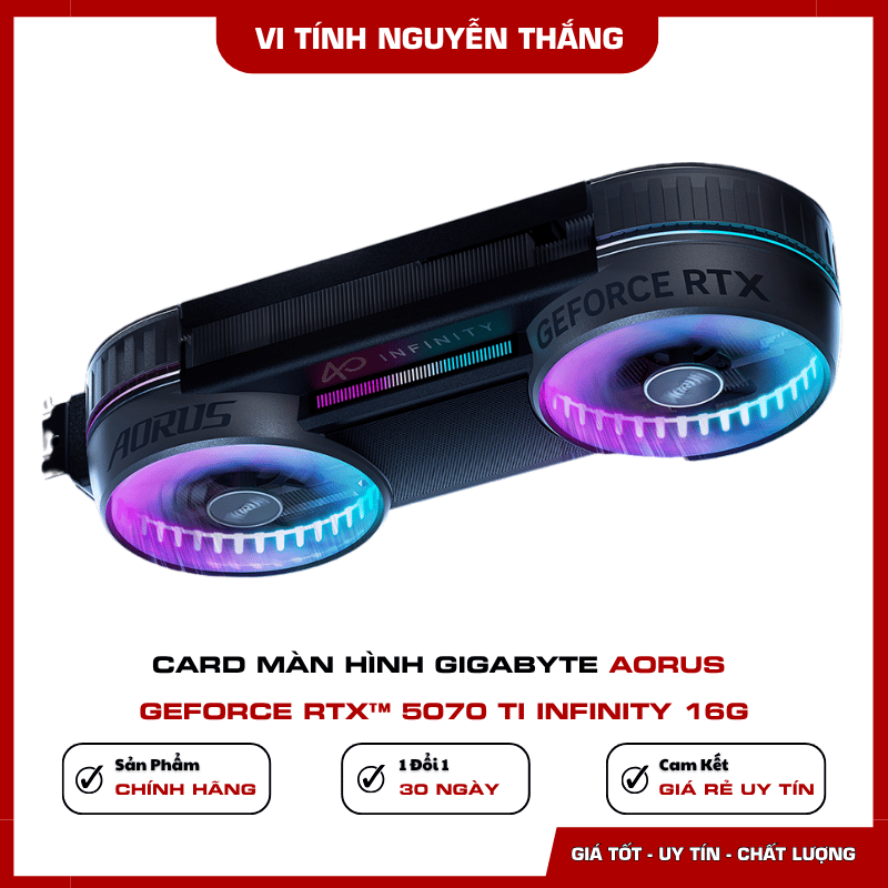 Cổng kết nối Gigabyte AORUS GeForce RTX 5070 Ti INFINITY 16G
