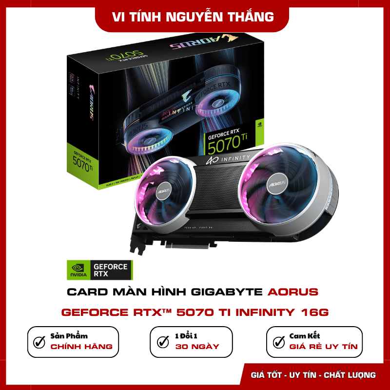 Card màn hình Gigabyte AORUS GeForce RTX 5070 Ti INFINITY 16G