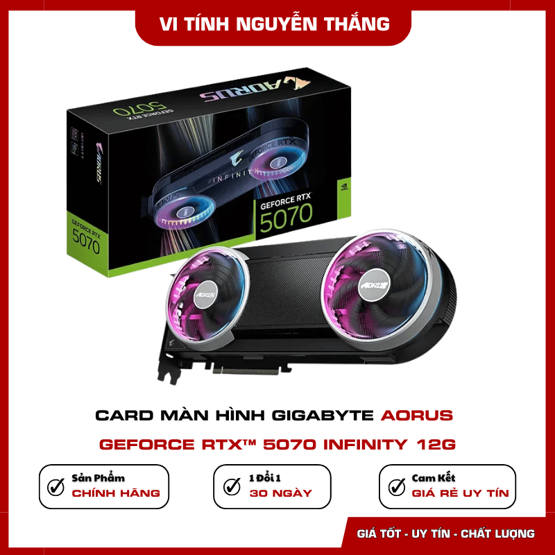 Card màn hình Gigabyte AORUS GeForce RTX 5070 INFINITY 12G