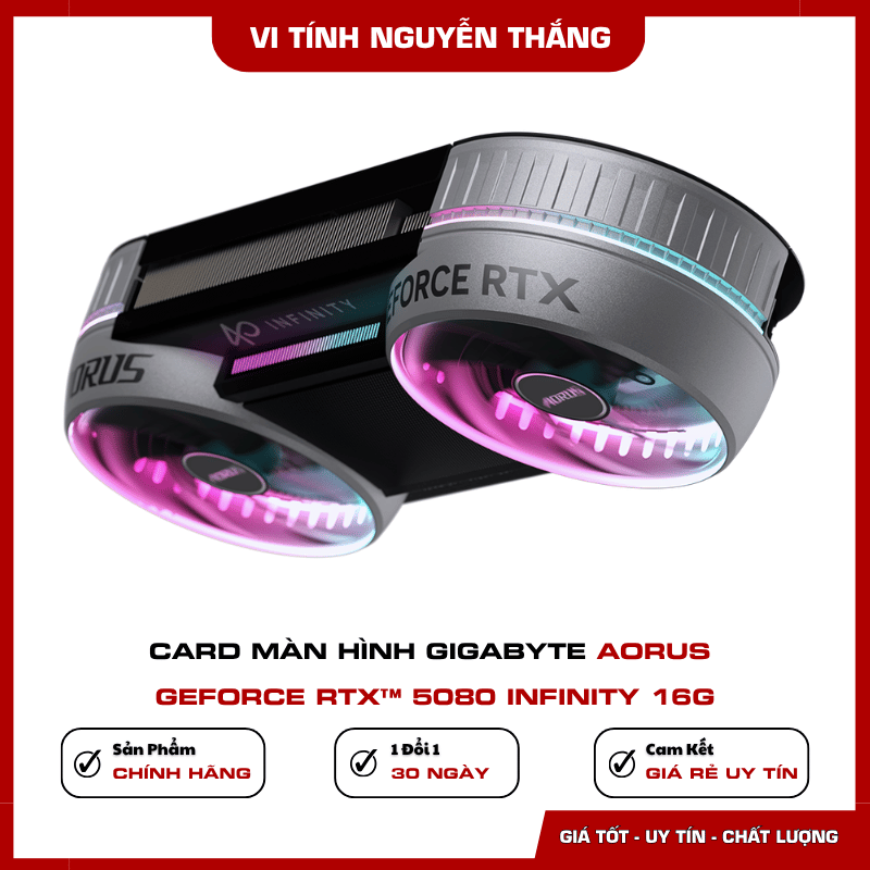 Hệ thống tản nhiệt WINDFORCE HYPERBURST trên RTX 5080 INFINITY