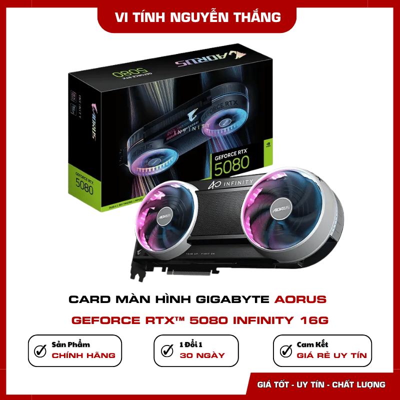 Card màn hình Gigabyte AORUS GeForce RTX 5080 INFINITY 16G