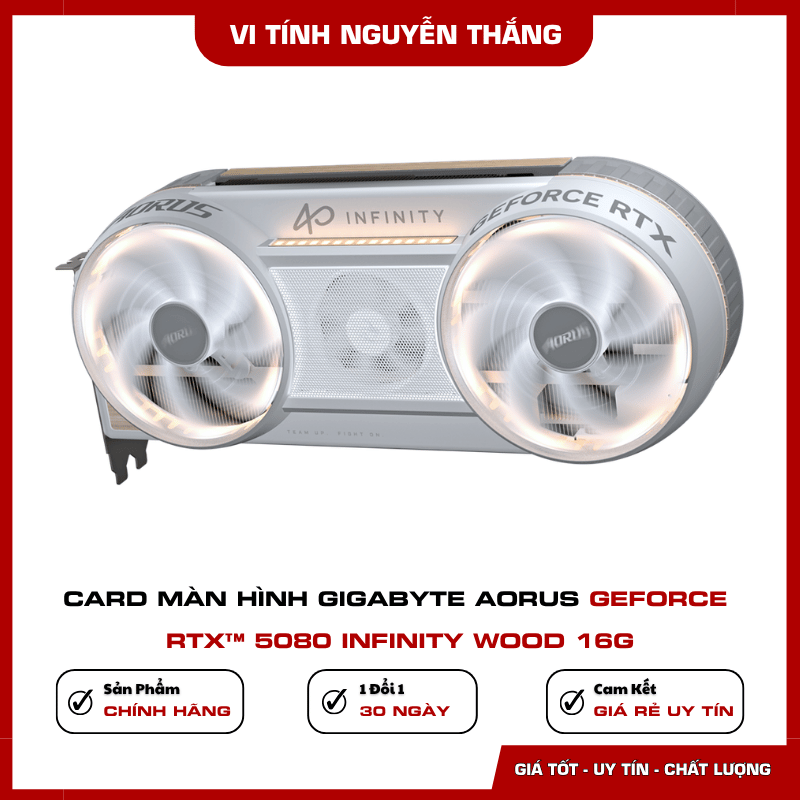 Cổng kết nối Gigabyte AORUS RTX 5080 INFINITY WOOD 16G