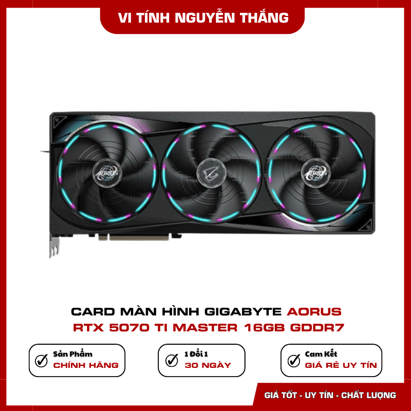 Cổng kết nối Gigabyte Aorus RTX 5070 Ti Master 16GB