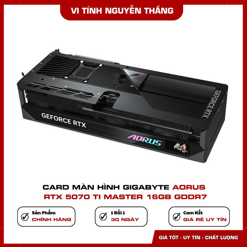LCD Edge View và RGB Halo trên Gigabyte Aorus RTX 5070 Ti Master