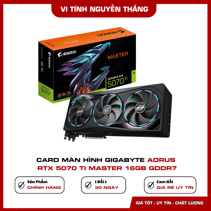Card màn hình Gigabyte Aorus RTX 5070 Ti Master 16GB GDDR7