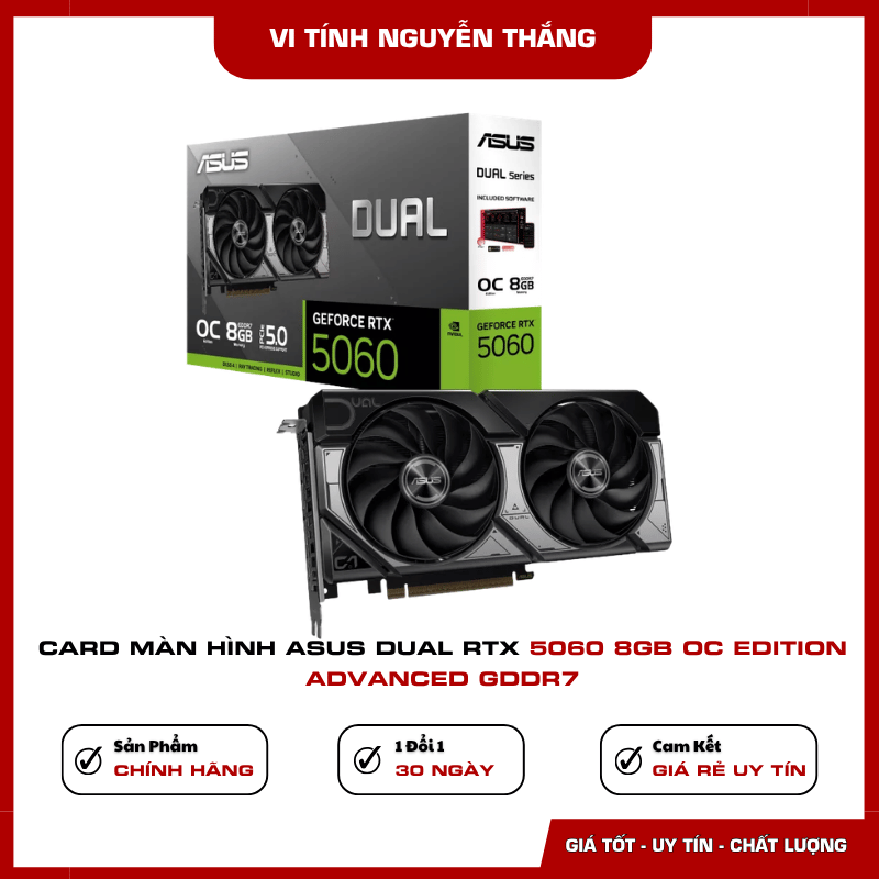 ASUS Dual RTX 5060 8GB OC Advanced hỗ trợ NVIDIA DLSS 4 ASUS Dual RTX 5060 8GB OC Advanced kiến trúc NVIDIA Blackwell