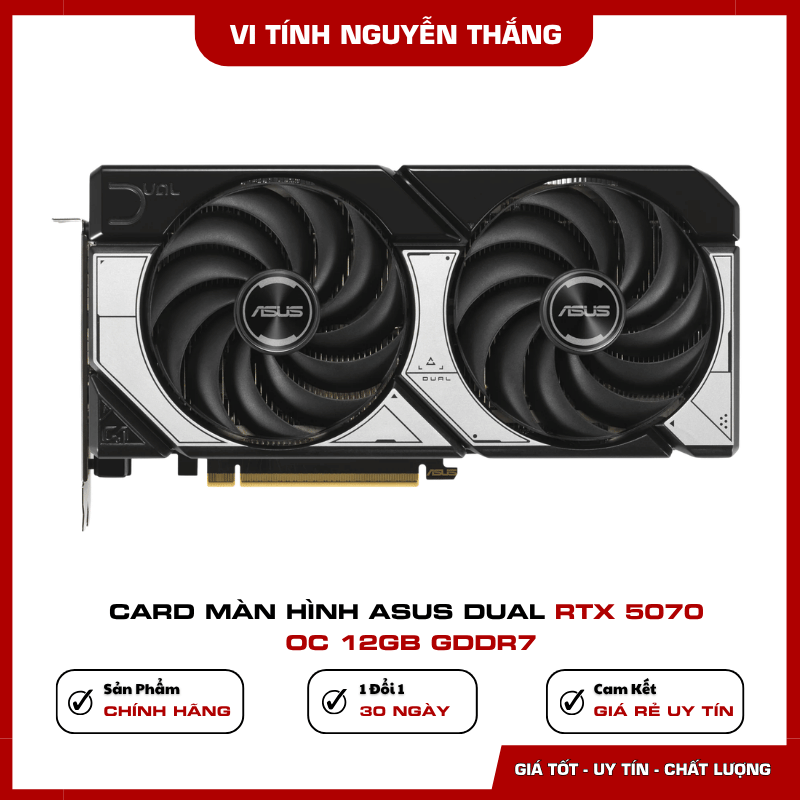 Lắp đặt ASUS Dual RTX 5070 OC 12GB GDDR7 vào PC