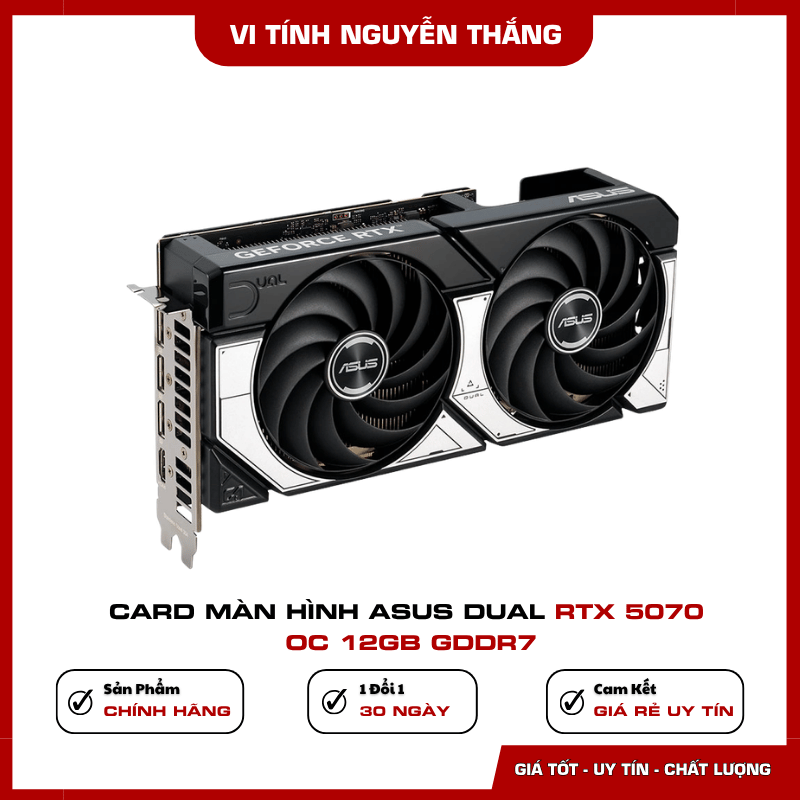 Cổng kết nối ASUS Dual RTX 5070 OC HDMI DisplayPort