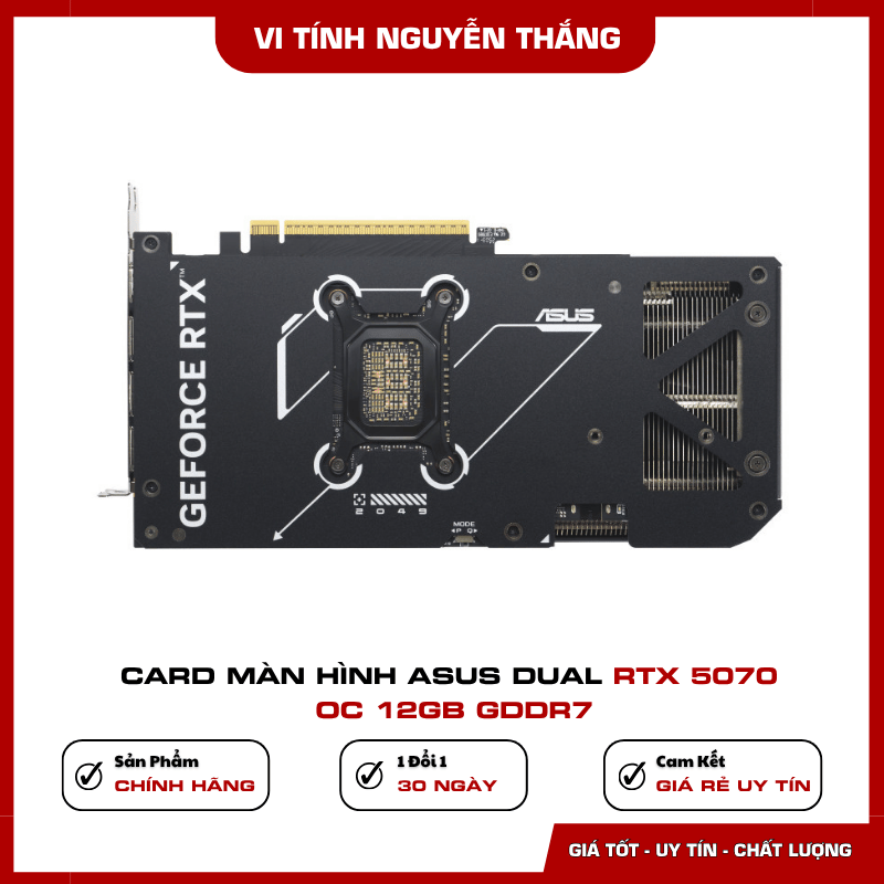 GPU NVIDIA GeForce RTX 5070 trên ASUS Dual RTX 5070 OC