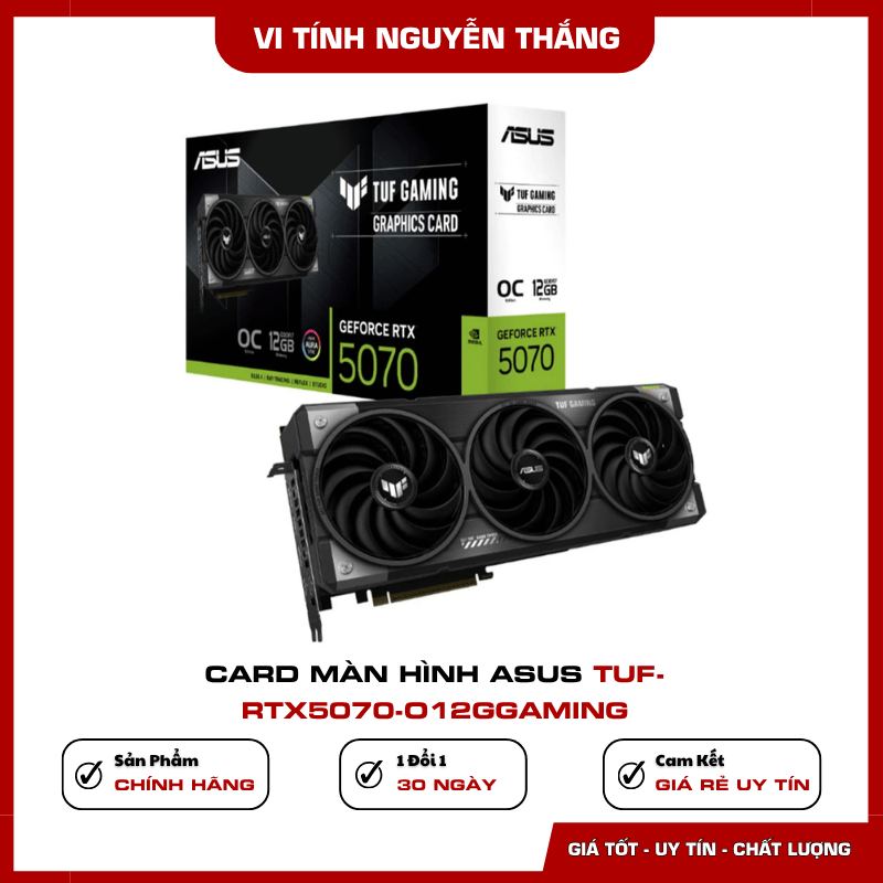 Card màn hình ASUS TUF Gaming RTX 5070 OC 12GB GDDR7