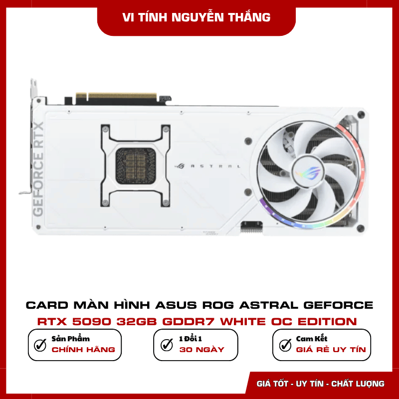 Hệ thống tản nhiệt bốn quạt ASUS ROG Astral RTX 5090 White