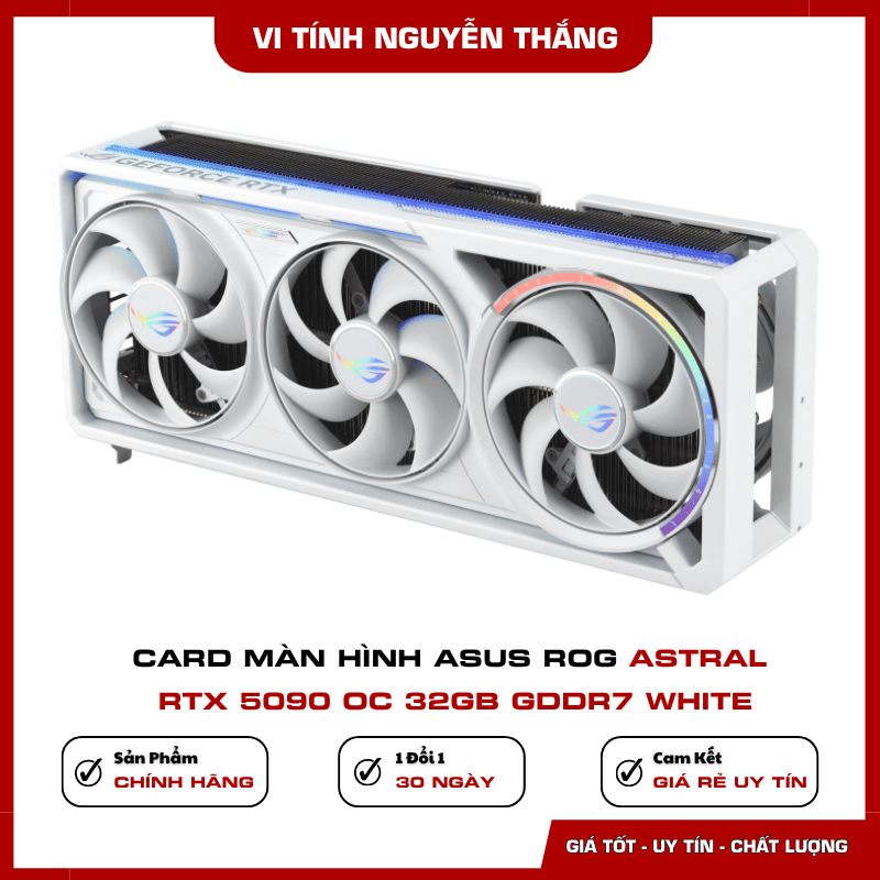 Thiết kế màu trắng ASUS ROG Astral RTX 5090 OC