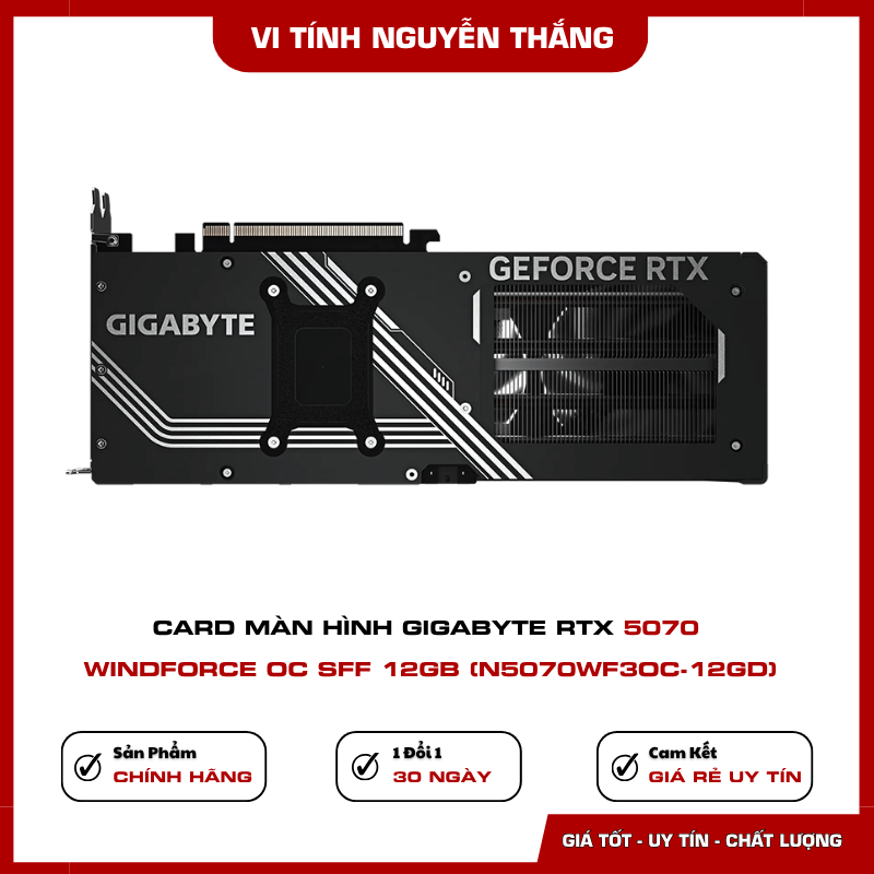 Thiết kế SFF-ready của Card Gigabyte RTX 5070 WINDFORCE OC 12GB