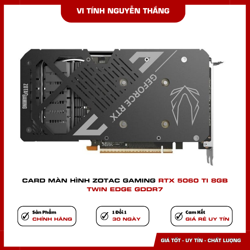 Card màn hình ZOTAC Gaming RTX 5060 Ti 8GB Twin Edge kiến trúc Blackwell