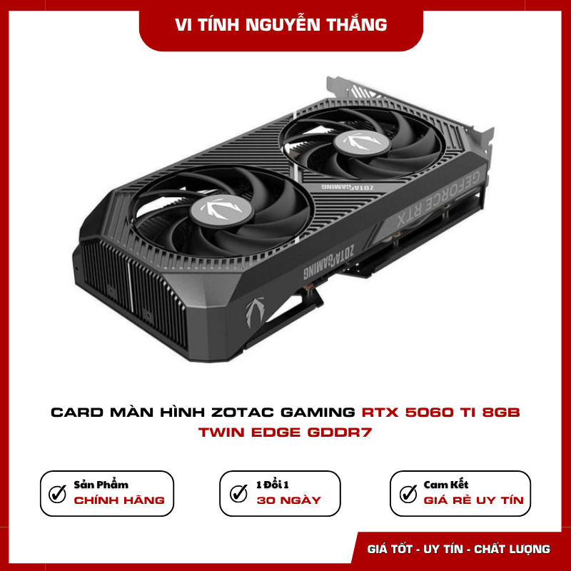 Cổng kết nối DisplayPort HDMI của ZOTAC Gaming RTX 5060 Ti