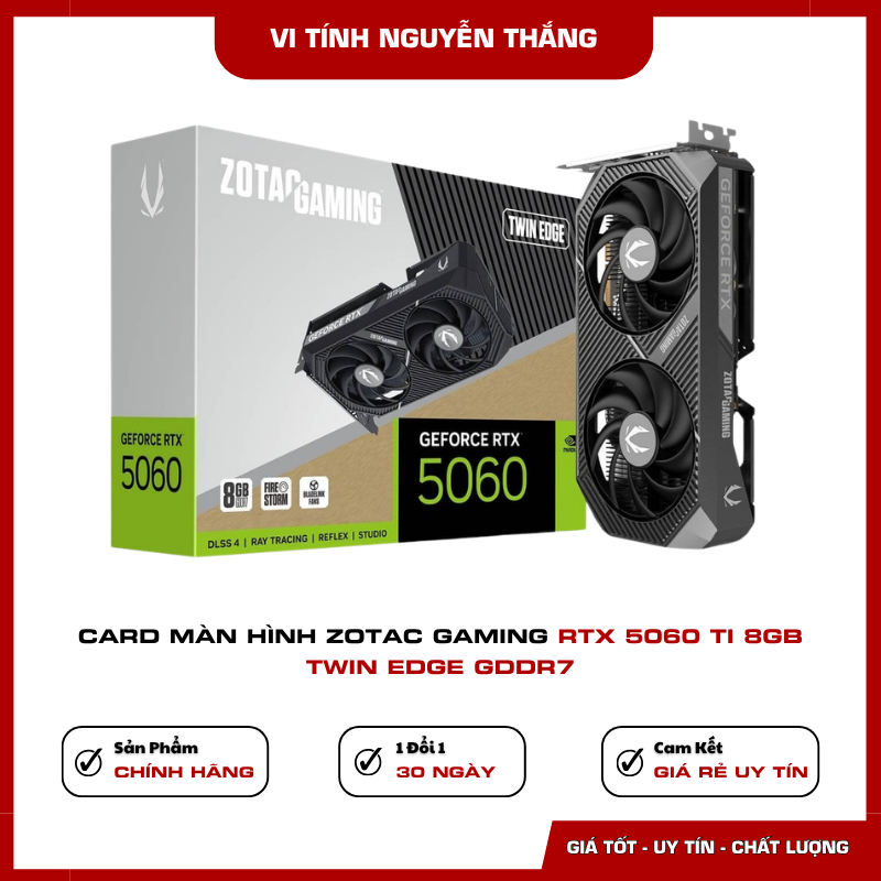 Hệ thống tản nhiệt IceStorm 2.0 trên ZOTAC RTX 5060 Ti Twin Edge