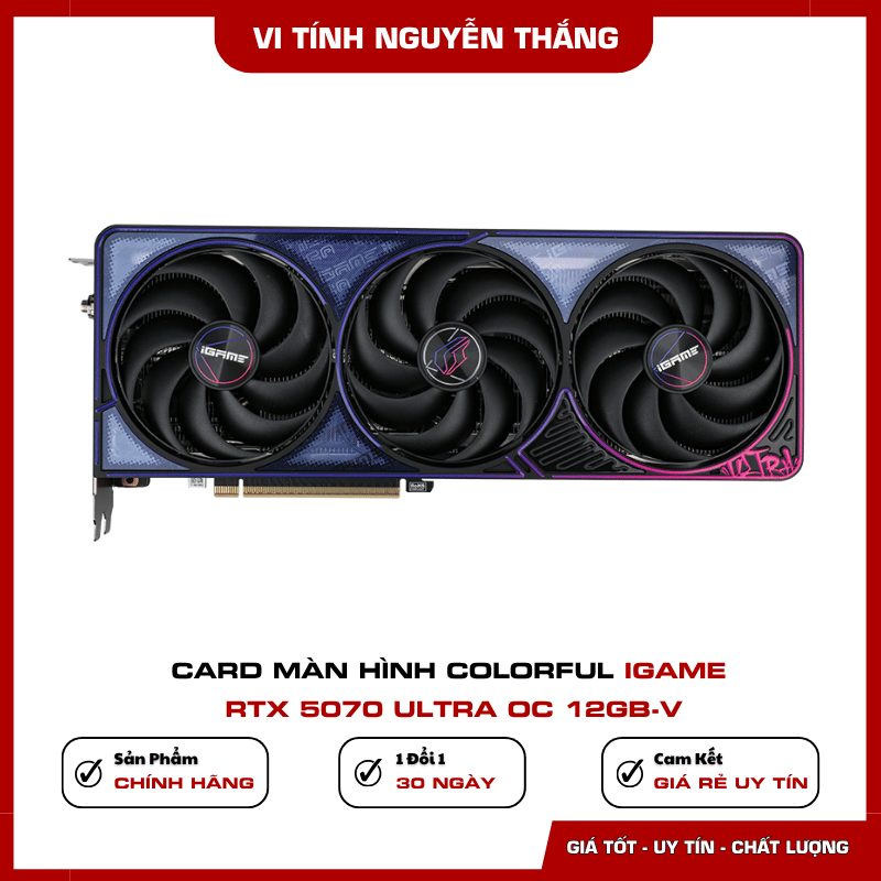 Thiết kế RGB của card Colorful iGame RTX 5070 ULTRA OC 12GB-V