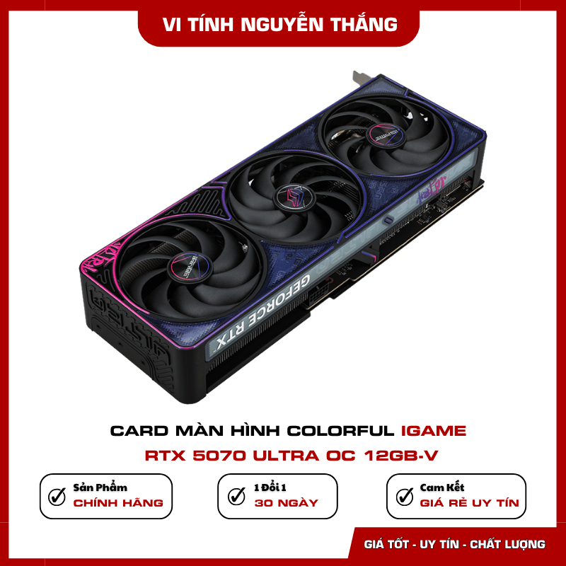 Hệ thống tản nhiệt ba quạt của Colorful iGame RTX 5070 ULTRA OC