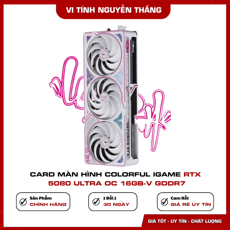 Bộ nhớ GDDR7 trên Colorful iGame RTX 5080 Ultra OC 16GB-V