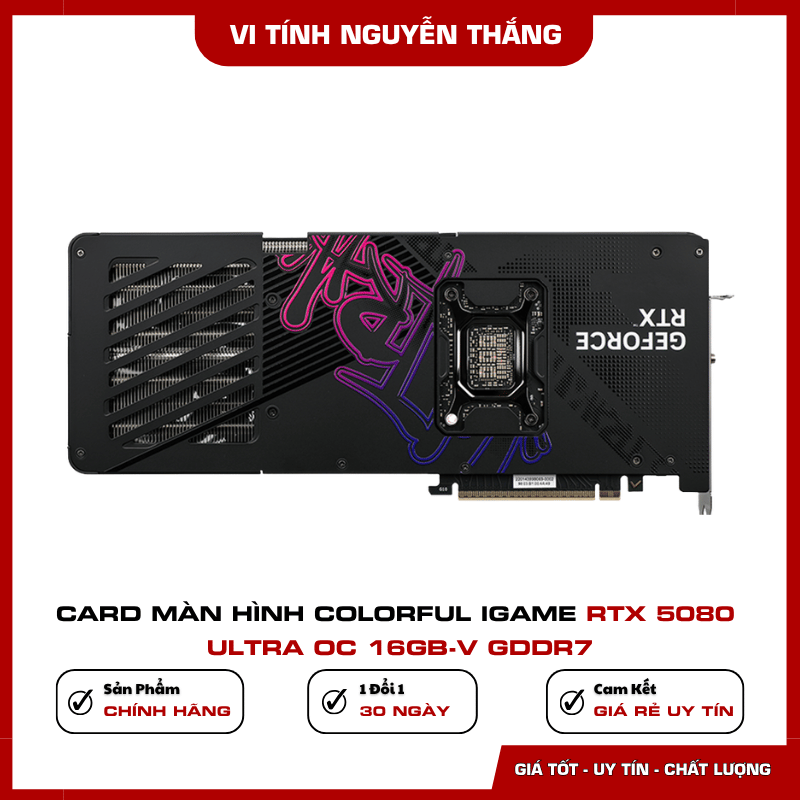 Bộ nhớ GDDR7 trên Colorful iGame RTX 5080 Ultra OC 16GB-V