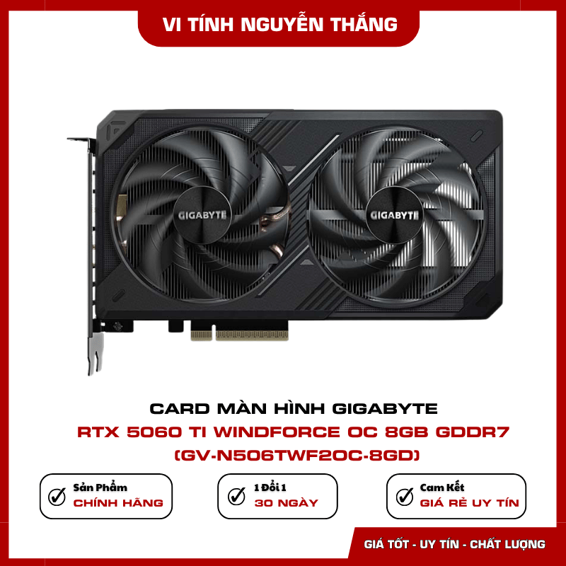 Cổng kết nối Gigabyte RTX 5060 Ti Windforce OC 8GB