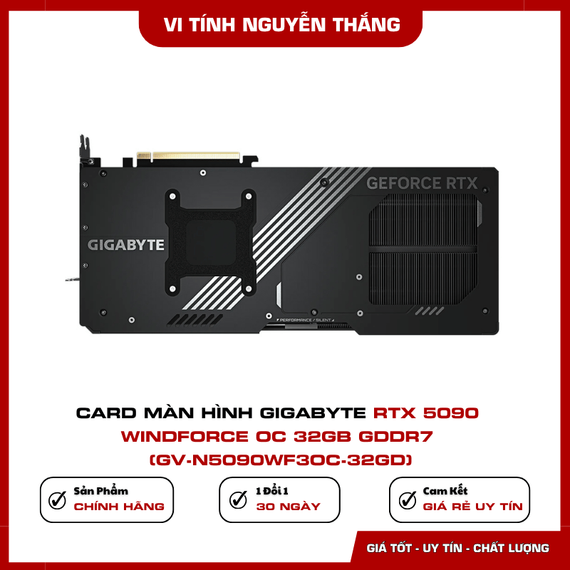 Các cổng DisplayPort và HDMI của Gigabyte RTX 5090 Windforce OC
