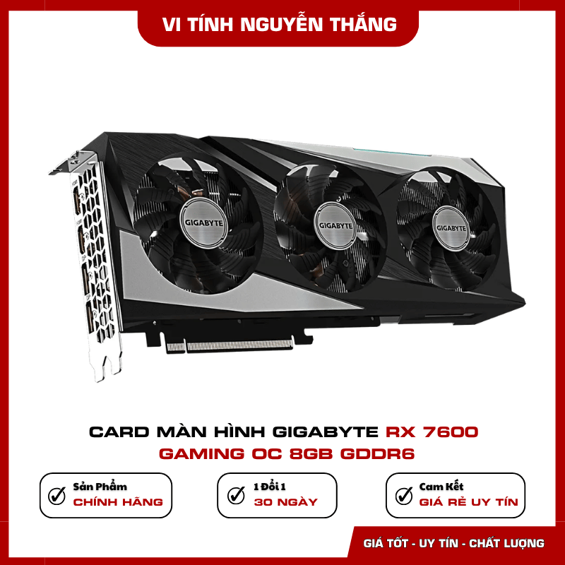 Gigabyte RX 7600 Gaming OC cho PC gaming