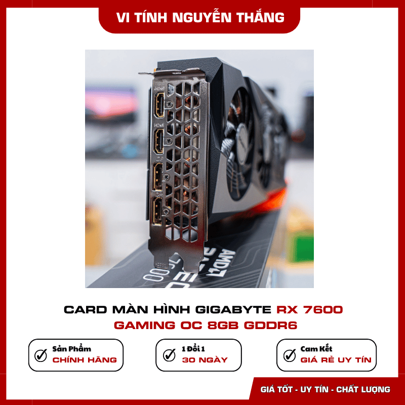 Thiết kế Gigabyte RX 7600 Gaming OC 8GB GDDR6
