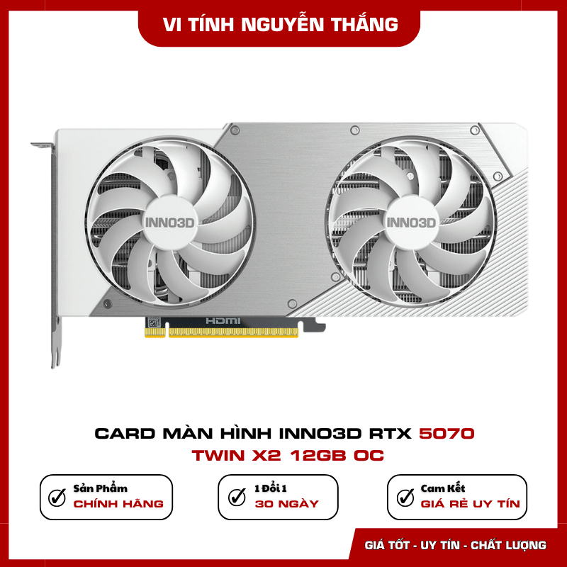 Bộ nhớ 12GB GDDR7 trên Inno3D RTX 5070 Twin X2 OC