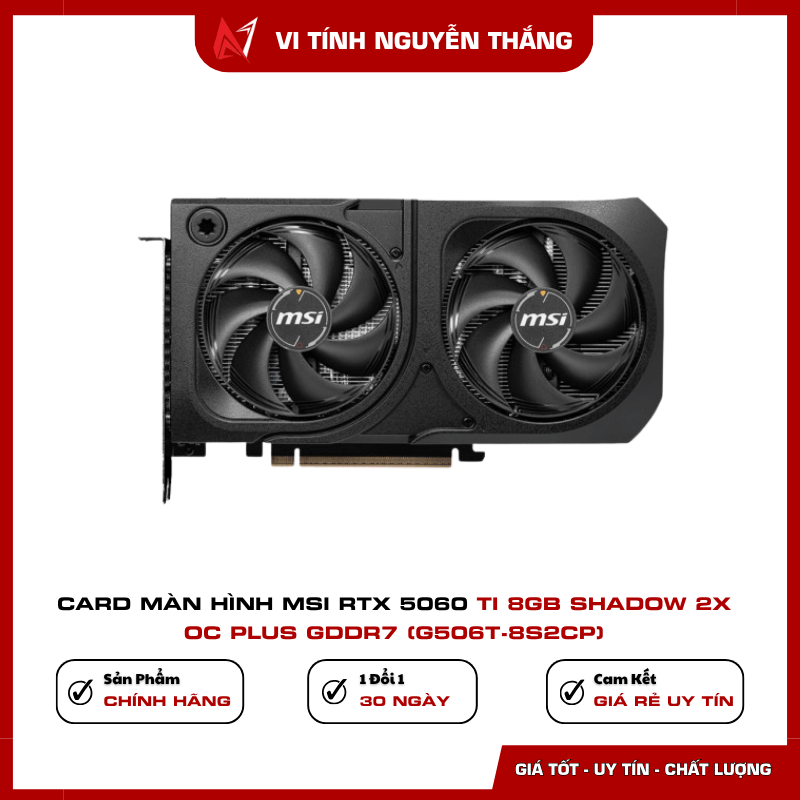 MSI RTX 5060 Ti Shadow 2X OC Plus 8GB GDDR7