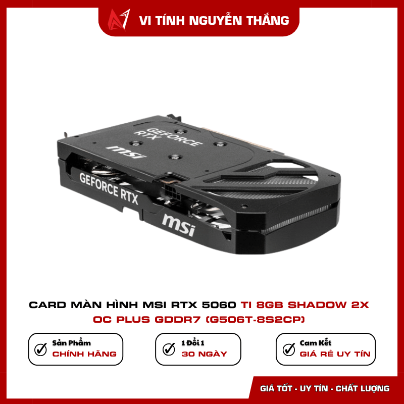 Cổng kết nối MSI RTX 5060 Ti 8GB Shadow 2X OC Plus