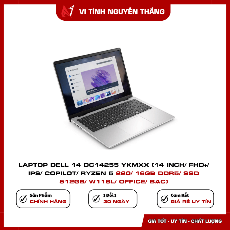 Laptop Dell 14 DC14255_YKMXX Ryzen 5 220 hiệu năng văn phòng