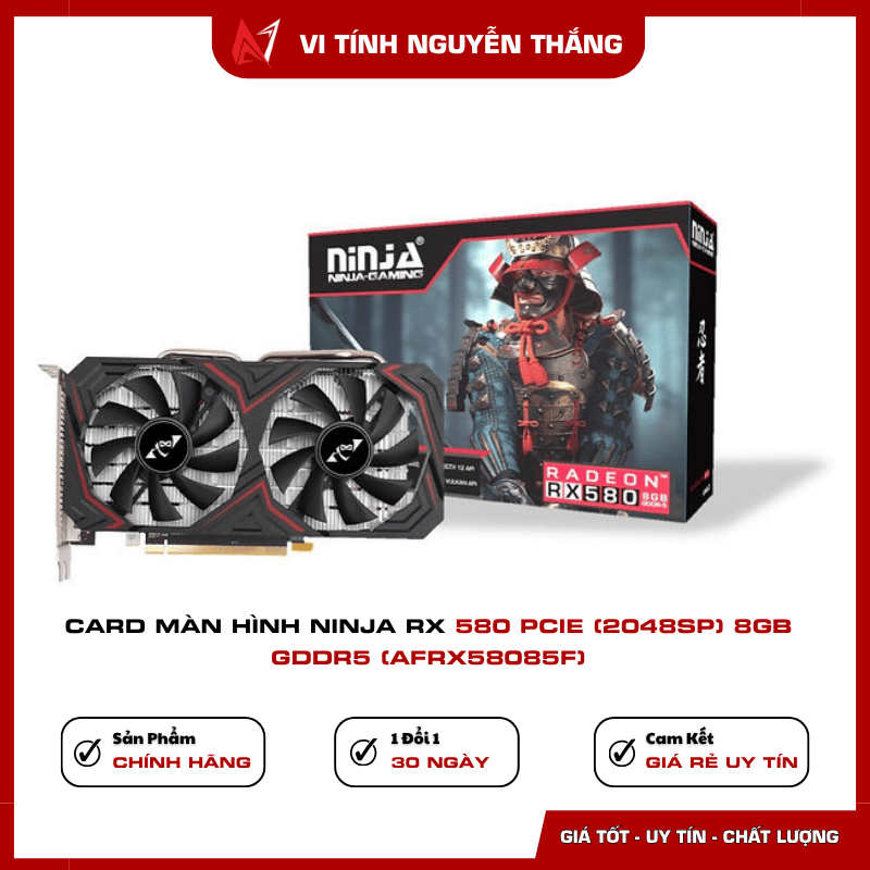 Card màn hình NINJA RX 580 PCIE 2048SP 8GB GDDR5 AFRX58085F