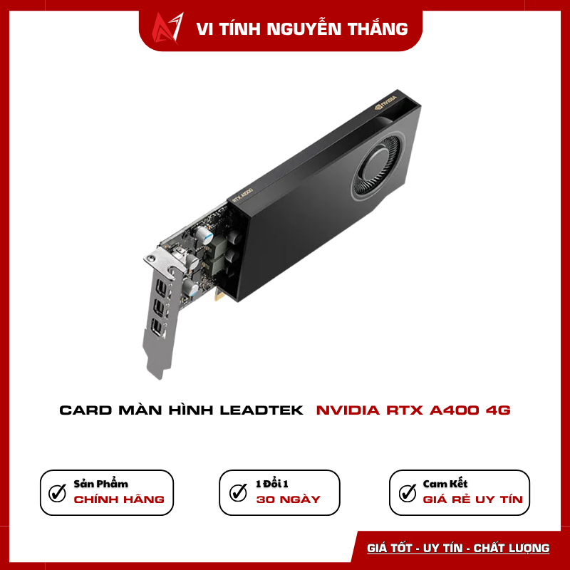 Leadtek NVIDIA RTX A400 4GB GDDR6 Leadtek NVIDIA RTX A400 4GB GDDR6 cho workstation