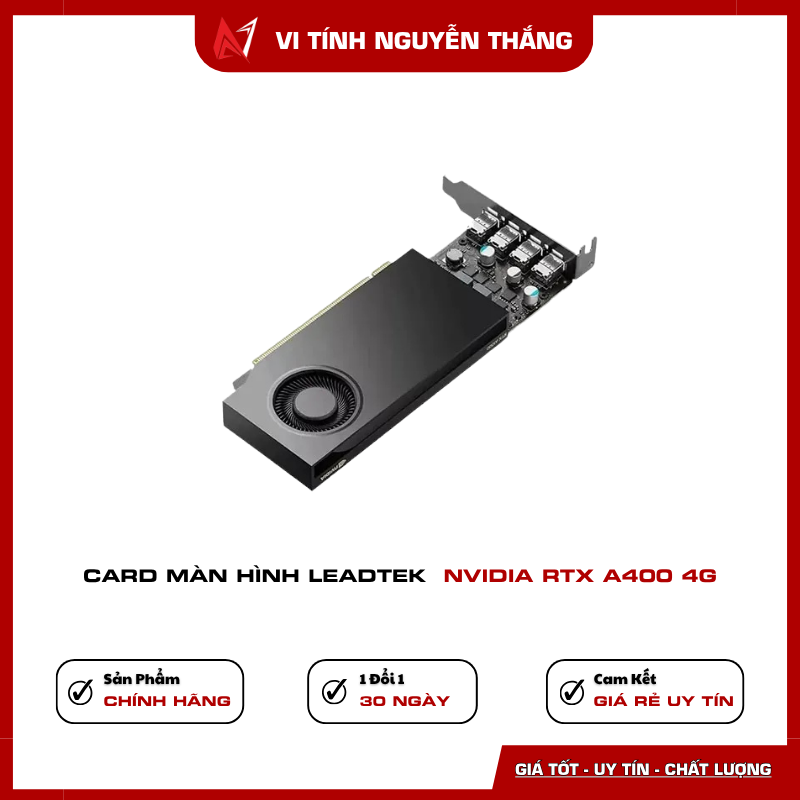 NVIDIA RTX A400 single slot 50W NVIDIA RTX A400 single slot nhỏ gọn tiết kiệm điện 50W
