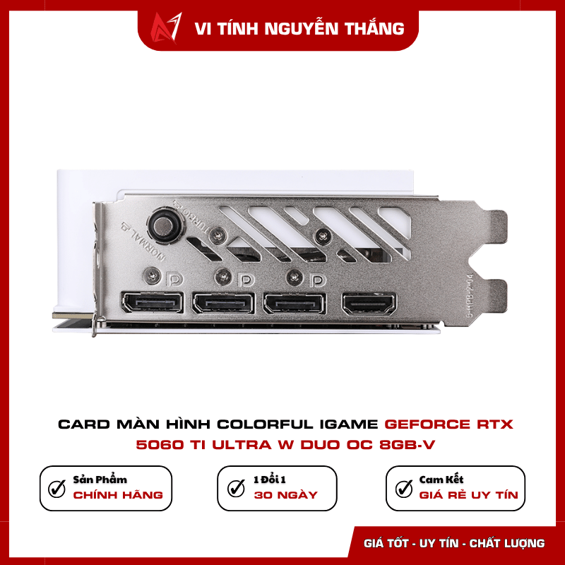 Thiết kế tản nhiệt DUO fan của Colorful iGame RTX 5060 Ti Ultra W