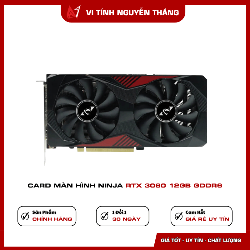 VGA NINJA RTX 3060 12GB GDDR6 bộ nhớ lớn