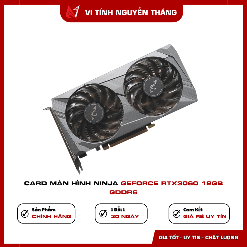Card màn hình NINJA RTX 3060 12GB cho build PC gaming