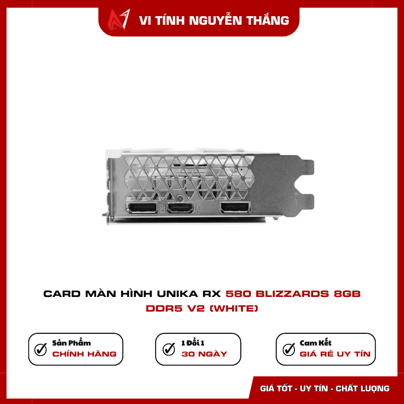 VGA gaming UNIKA RX 580 BLIZZARDS 8GB White nâng cấp PC