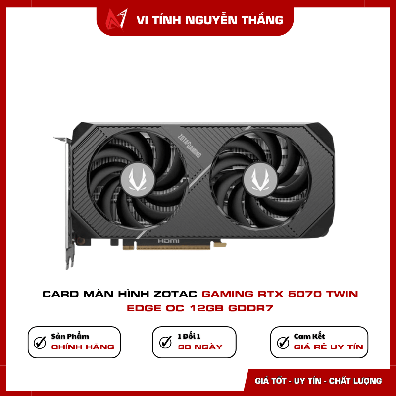 Thiết kế Twin Edge OC nhỏ gọn của ZOTAC RTX 5070